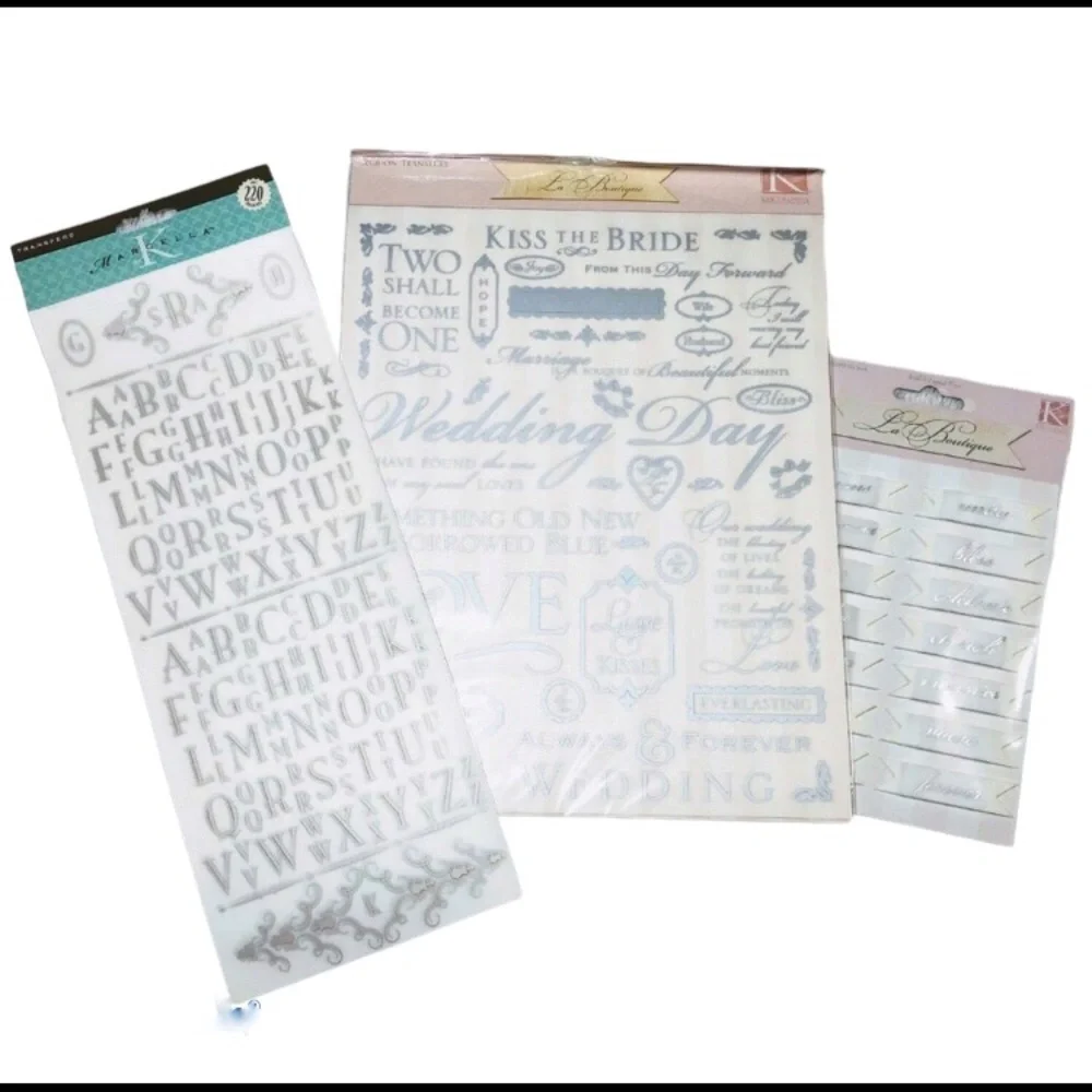 Wedding Celebration Alphabets Rub On Transfers DIY Bundle
